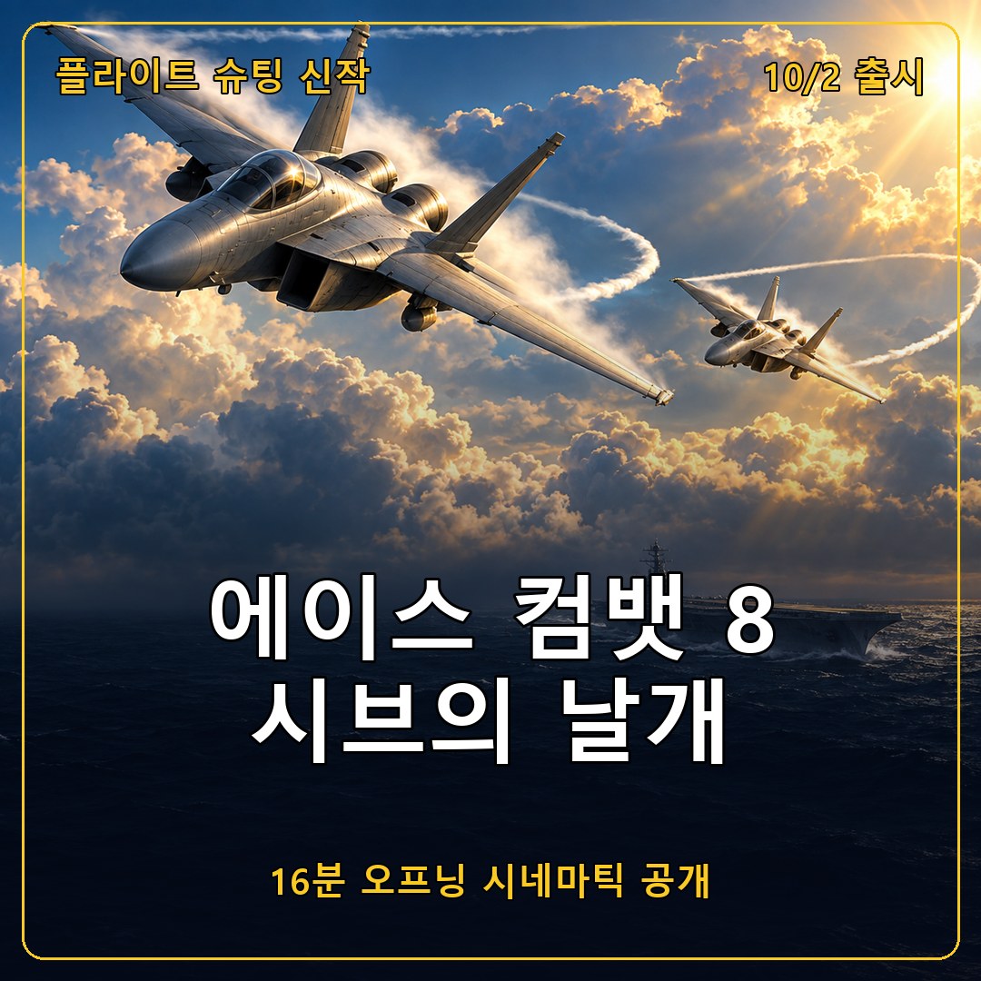 에이스 컴뱃 8 시브의 날개 오프닝 시네마틱 공개, 16분 도입부와 10월 2일 출시 정보