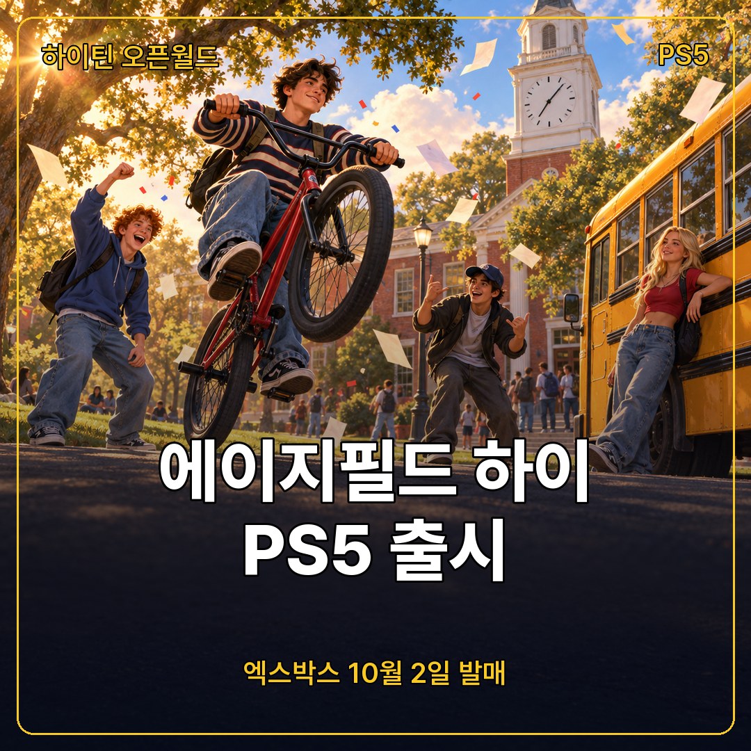 에이지필드 하이 락 더 스쿨 PS5 출시, 엑스박스판은 10월 2일 발매되는 2000년대 하이틴 오픈월드