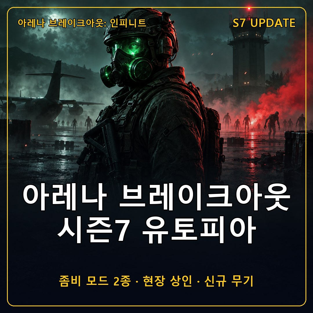 아레나 브레이크아웃: 인피니트(Arena Breakout: Infinite) 시즌7 유토피아 출시, 좀비 모드 2종과 현장 상인, 신규 무기 정리