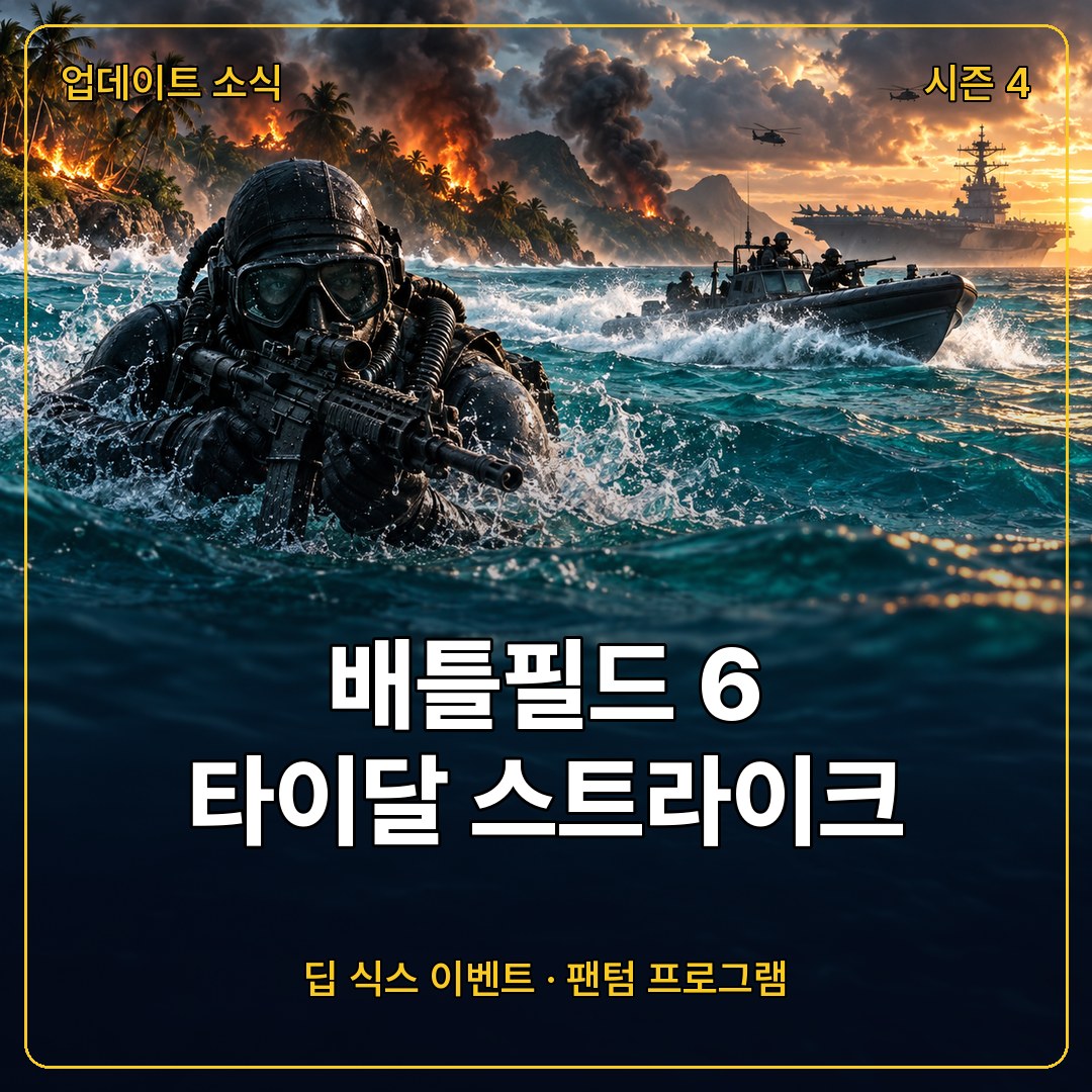 배틀필드 6 시즌 4 타이달 스트라이크, 딥 식스 컬렉션 이벤트와 레드섹 팬텀 프로그램 정리