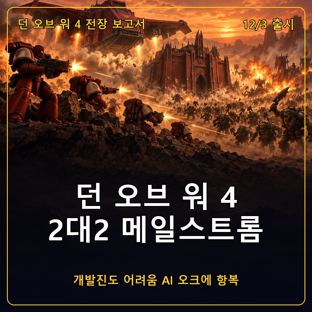 던 오브 워 4 2대2 메일스트롬 PvE 공개, 개발진도 어려움 AI 오크에 항복한 전장 보고서