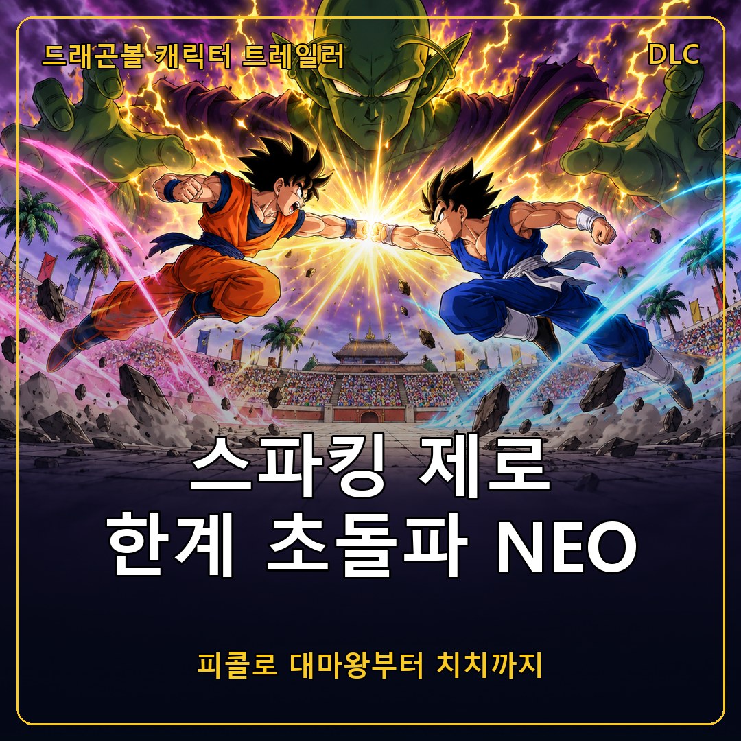 드래곤볼 스파킹 제로 한계 초돌파 NEO 캐릭터 트레일러, 피콜로 대마왕부터 치치까지 드래곤볼 시절 전사 총출동