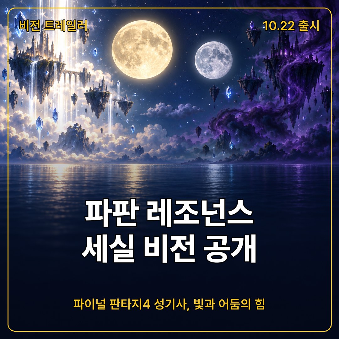 파이널 판타지 레조넌스 세실 비전 트레일러, 파이널 판타지4 성기사가 빛과 어둠을 함께 쓴다