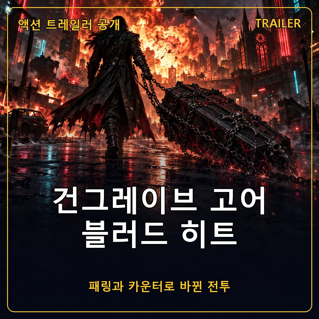 건그레이브 고어 블러드 히트 액션 트레일러 공개, 패링과 카운터로 달라진 전투와 출시 정보