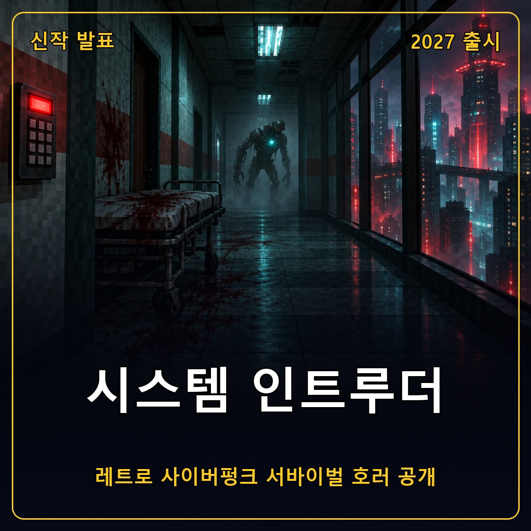 시스템 인트루더 공개, 아스가르드-04 연구 단지에서 살아남는 레트로 사이버펑크 서바이벌 호러 2027년 스팀 출시