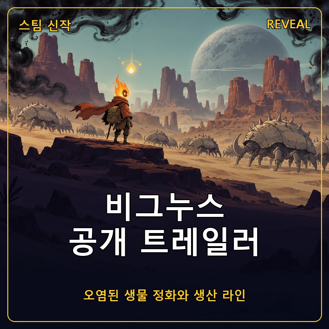 비그누스 공개 트레일러, 오염된 외계 생물을 정화해 생산 라인으로 잇는 탑다운 액션 RPG
