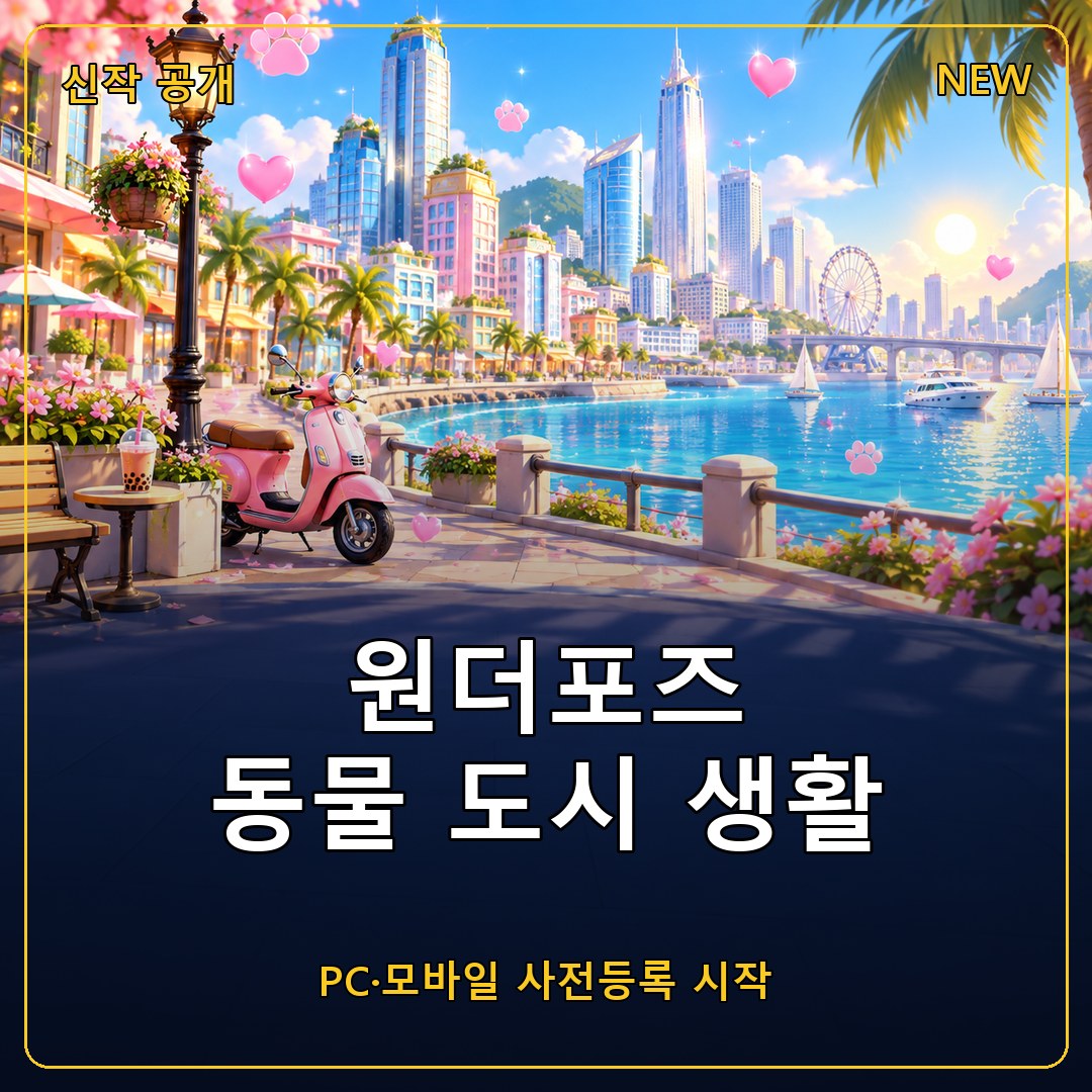 원더포즈(WonderPaws) 공개, 동물들이 세운 도시 포 시티에서 사는 멀티플레이 생활 시뮬레이션